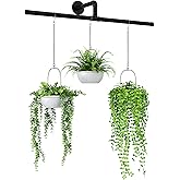 Bamworld Hanging Planters for Indoor Plants Plant Hanger Indoor Hanging Plant Holder Window Plant Shelves Metal Rod(Pot&Plant Not Included) 35.8in