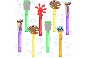 AFZMON 25 Art Painting Party Favors Bubble Wands for Kids, Sip and Paint Brushes Mini Bubbles Wand Toys, Welcome Back To School Theme Party Supplies Goodie Gift Bag Stuffers Pinata Classroom Prizes