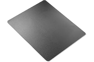 VAYDEER Hard Black Metal Aluminum Mouse Pad Mat,Smooth Magic Ultra Thin Double Side Mouse Mat Waterproof Fast Accurate Contro