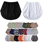GWYVK 2PCS Shirt Extender For Women Layering,Half Shirt Skirt, Skirt Extenders, Half Shirts For Women Layering