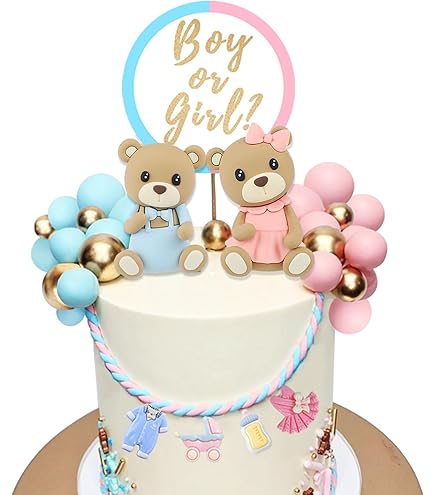 Tarjeta De Nvtacón Revelacón De Género Azul Y Rosa Smple Gender