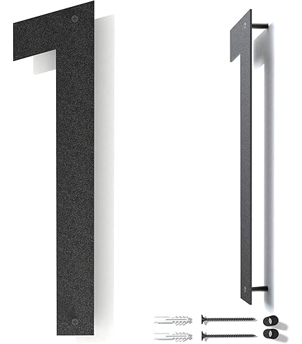 Numéros De Maison Flottants Modernes De 17,8 Cm En Métal Pour Adresse - Grands Numéros De Porte - Panneaux D'adresse Décoratifs Pour Cour Et Maison - Numéro 8