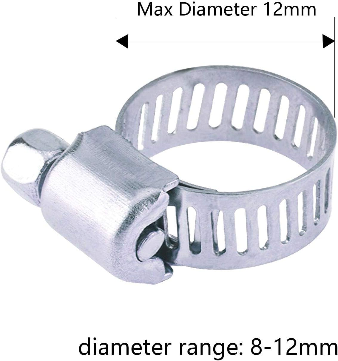 Hose Clamp 24pcs Adjustable Jubilee Clip 13-19mm Pipe Tube Clamps Stainless Steel Worm Drive Clips for Household Securing Cable Fuel Lines - Image 3