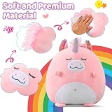 Marsjoy Pink Unicorn Plush Pillow 12in Kids Cuddly Toy Soft Plush view 4