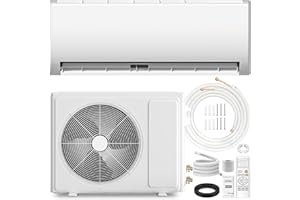 Kol Air 12000 BTU Mini Split Air Conditioner ＆ Heat Pump - 110V/120V Wall Mount Ductless Inverter AC/Heating System - 19 SEER2, Ultra Quiet, Cools & Heats 750 Sq Ft
