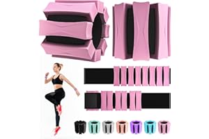 PEOERP Ankle Weights for Women Men, Adjustable Wrist Weighted Bracelet for Home Gym Workout, Walking, Running, Travel, Pilate, Yoga, Exercise,Barre,Strength Training. Set of 2 (1Lb Each)