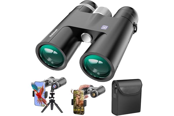 18x50 Professional Large View Binoculars for Adults with Upgraded Phone Adapter, Tripod and Tripod Adapter - Waterproof Binocular with BaK4 prisms for Bird Watching,Hiking,Outdoor Adventures