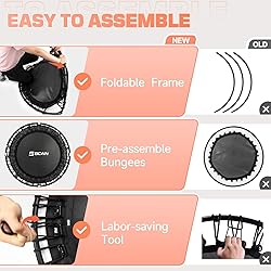 BCAN 40" Adult Fitness Trampoline with Durable