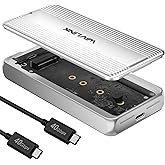 WAVLINK 40Gbps M.2 NVMe Enclosure Compatible with MacBook/Mac mini M4/M3/M2/M1, SSD Enclosure for TBT4/TBT3/USB4/USB3.2 and More, Supports 2230/2242/2260/2280 B+M/M-Key PCIe SSD, Built-in Fan Cooling