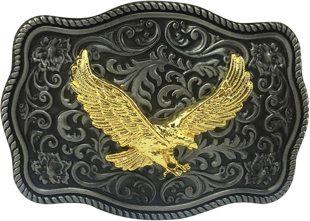 Zoylink Western Belt Buckle Creative Simple Belt Buckle Metal Belt