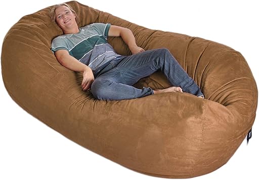 Amazon Com Slacker Sack 8 Oval Yellow Foam Bean Bag Couch Xxl