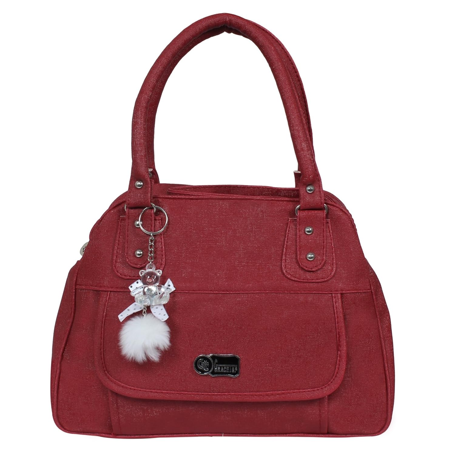 gracetop women's pu leather handbag - maroon (flp-lh-meh)