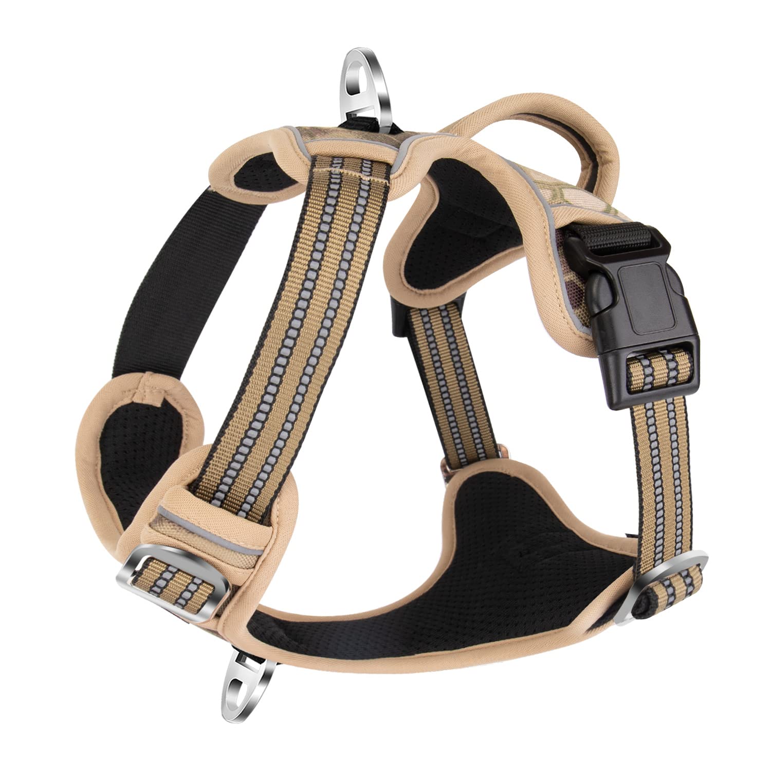 Eyein Dog Harness Small Dog, Anti Pull Adjustable Heavy Duty Pet Vest Harness with 2 Clips, Easy Control Escape Proof Puppy Harness with Soft Padded Handle Reflective for Outdoor Training Walking, S — image 1