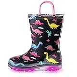 EUXTERPA Toddler Kids Waterproof Light Up Rain