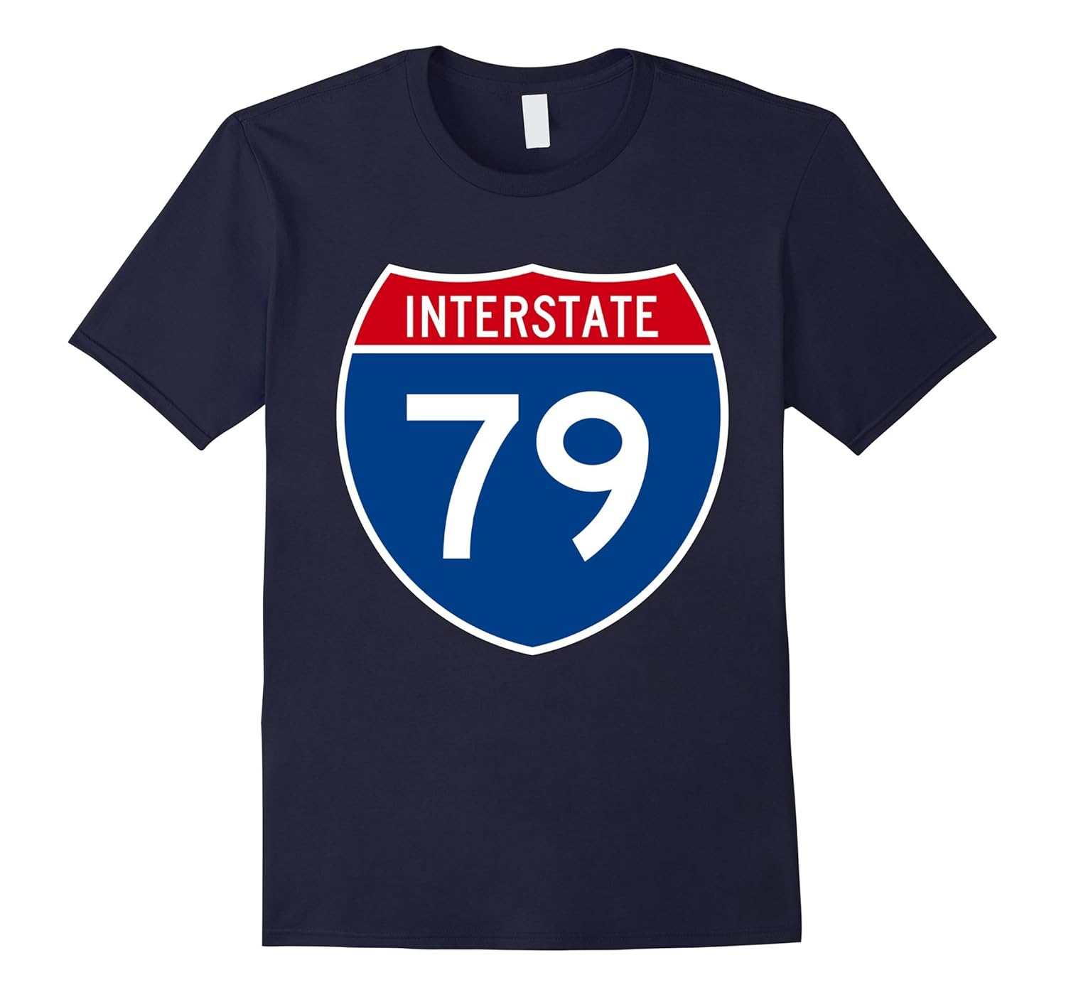 Mens Interstate 79 I-79 Shield Highway T-Shirt-ANZ