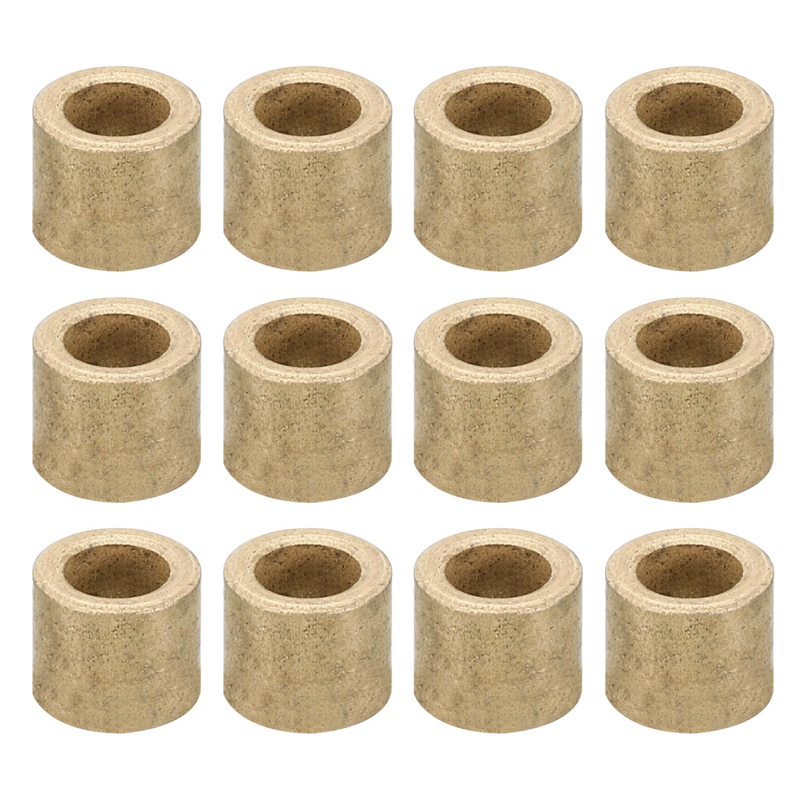 PATIKIL M5 Brass Spacers, 12 Pcs Metal Spacer Brass 5mm ID x 8mm OD x 8mm L Brass Spacers Screw Standoff for 1/5 Inch or M5 Screw