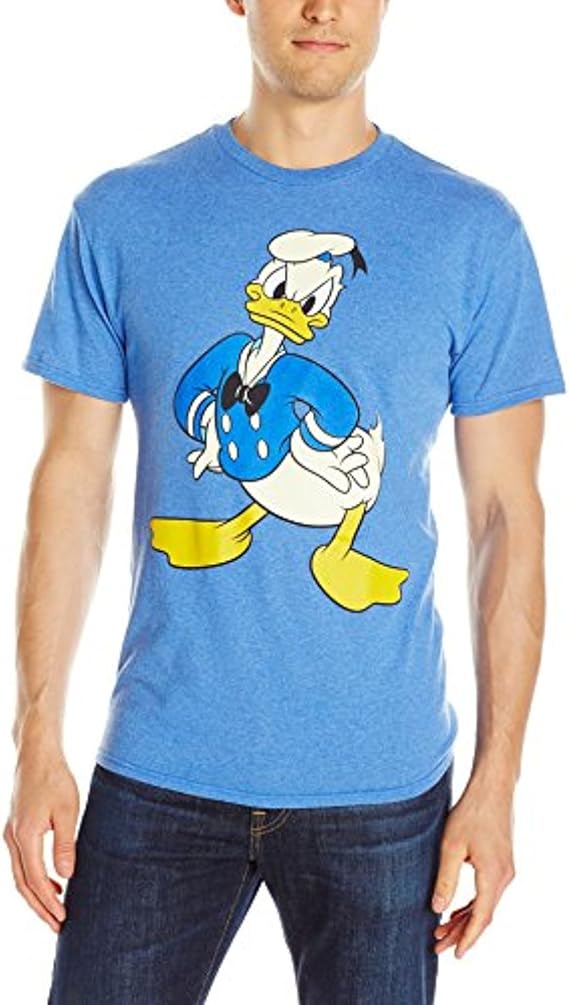 Disney Men's Donald Duck Attitude TShirt, Royal Heather, XLarge Clothing