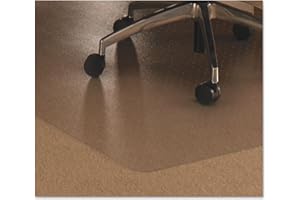 Floortex 1113423ER Cleartex Ultimat Polycarbonate Chair Mat for Low/Medium Pile Carpet, 48 x 53