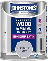Johnstone's Wood & Metal Paint Satin Finish Manhattan Grey 750ml view 7