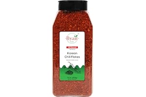 Byait Gochugaru Korean Chili Flakes 16 Oz (1 LB), Medium Hot, 100% Pure Red Chili Pepper Flakes for Authentic Korean Cooking, Kimchi, Chili Oil, and Seasoning