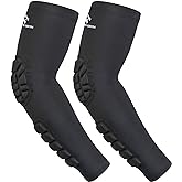 HOPEFORTH 2PCS Padded Elbow Forearm Sleeves Compression Arm Protective Support