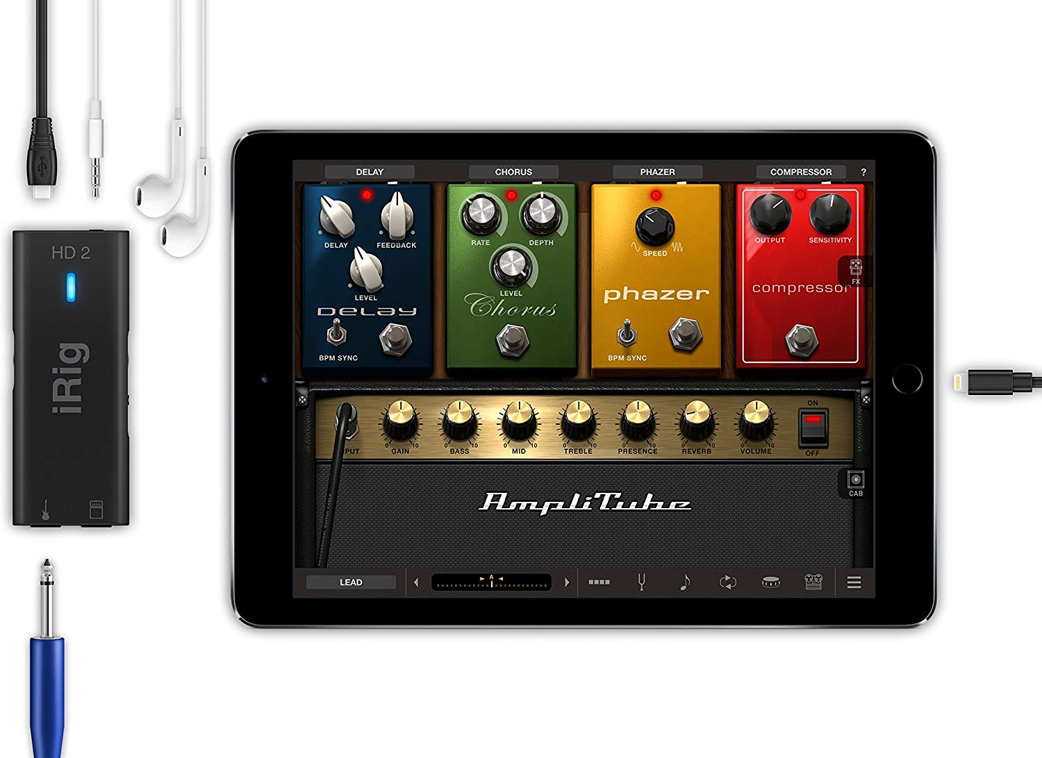 IK Multimedia iRig HD 2 digital guitar interface for iPhone, iPad and