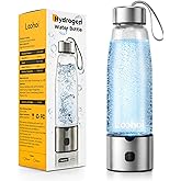 LOOHOI Hydrogen Water Bottle, Upgraded Hydrogen Generator with SPE/PEM Tech,16oz Portable Hydrogen-Rich Water Maker,Fast Hydrogen Production,Rechargeable Health Water Cup for Home Office Travel