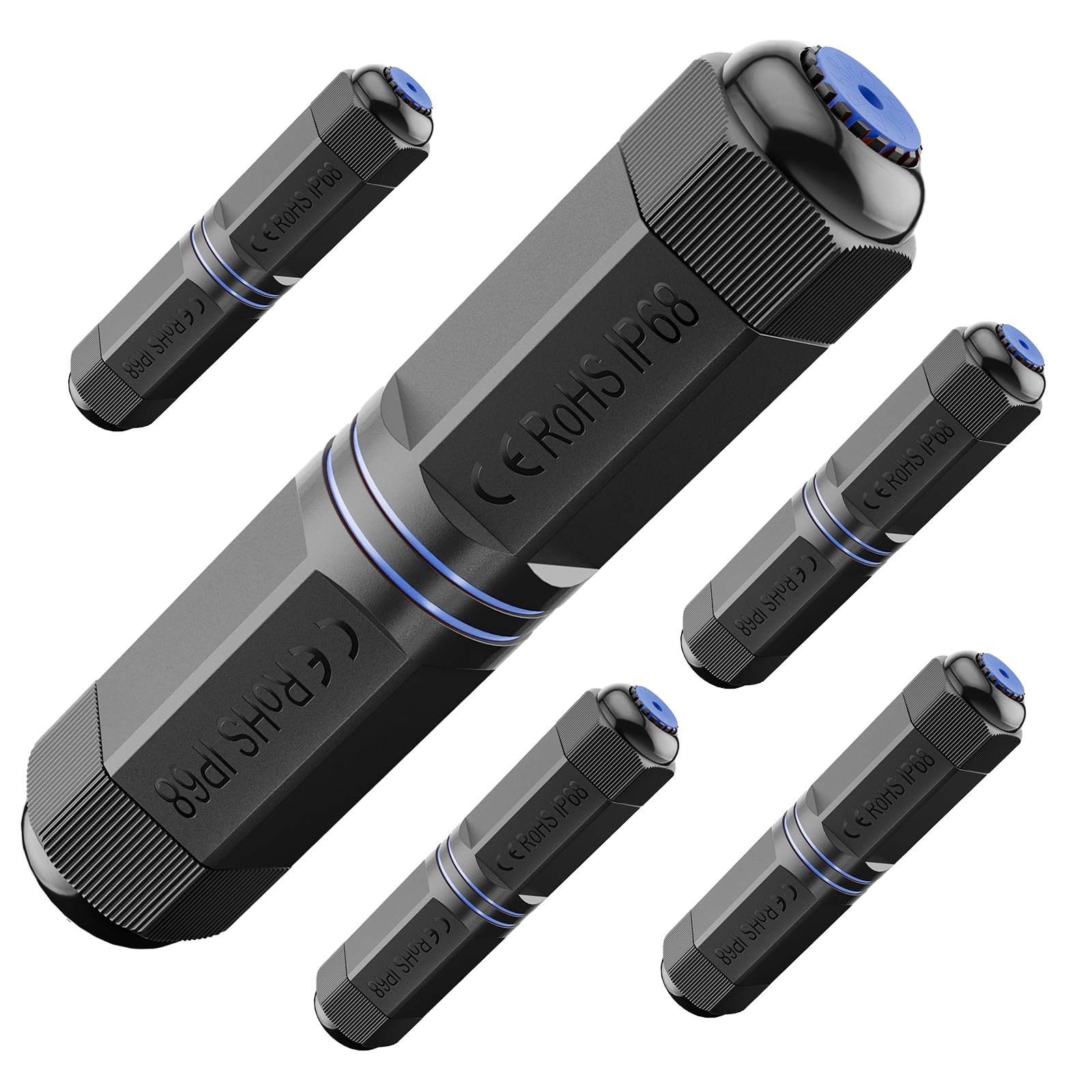 LEENUE Waterproof RJ45 Coupler Ethernet Connectors IP67 Outdoor Female to Female Cat6, Cat5e, Cat5 Cables 5 Pack