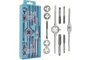 Tap and Die Set Metric | M3-M12 Tap Set and Die Set | Thread Repair Kits for Threading and Rethreading Internal and External 