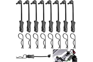 20pcs HobbyPark Universal RC Car Body Clips and Pull Tabs Retainer for 1/10 Traxxas Arrma Axial Losi & All 1/8 Redcat HPI HSP Truck Crawler Buggy Shell R Pins Black