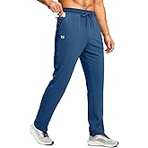 G Gradual Men's Sweatpants with Zipper Pocket Workout Athletic Track Pants Stretch Tapered Joggers for Gym Running Jogging