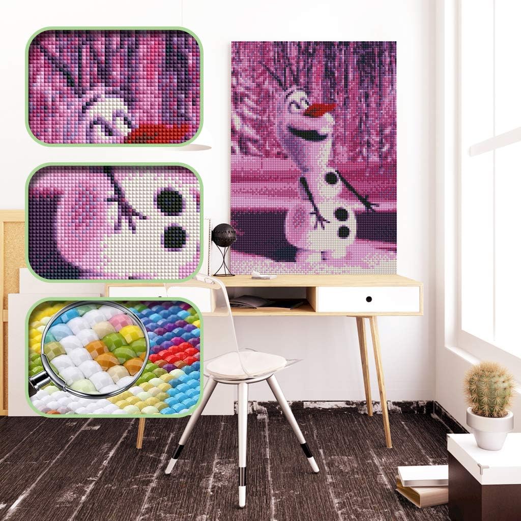 DIY 5D Diamante Cuadrado Accesorios de pintura para adultos pintura por  número Navidad Kit de punto de cruz bordado navidad muñeco de nieve  decoración de pared pegatinas hogar decoración 30 x 40