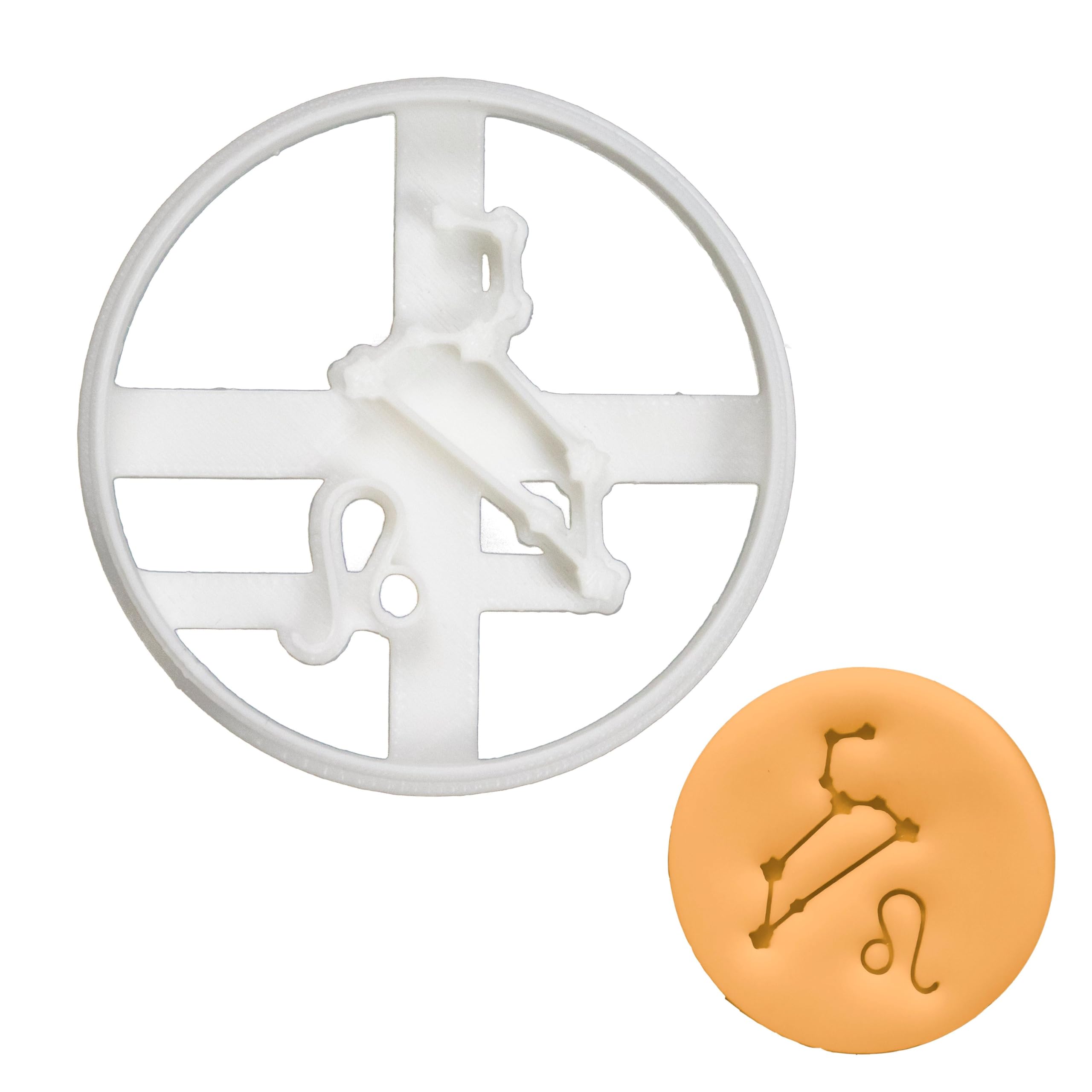 BAKERLOGY Leo Constellation Cookie Cutter - Detailed Biscuit Cutter Design for Baking and Crafts, Ideal on Fondant, Dough, Clay