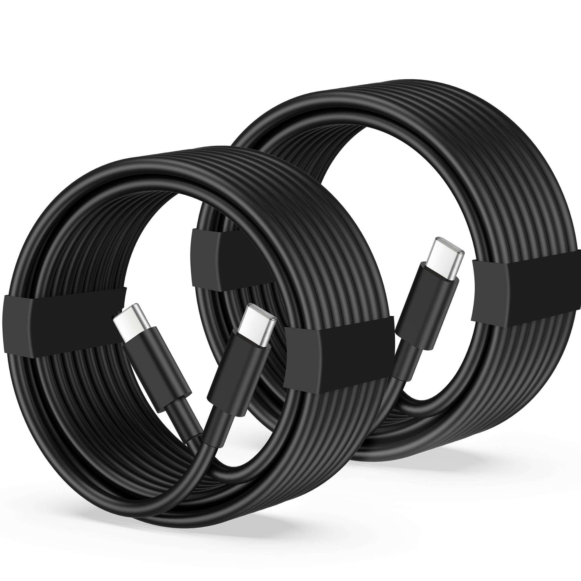 Photo 1 of *** pack of***2***USB C to USB C Cable, 2-Pack 10FT 60W Fast Charging Cable Long Type C Charger Cord for iPhone 17/17 Pro/17 Pro Max/Air/16/15 Pro Max/Plus, iPad, MacBook, Galaxy S25/S24, Pixel 10/9/8, Tablet, Android