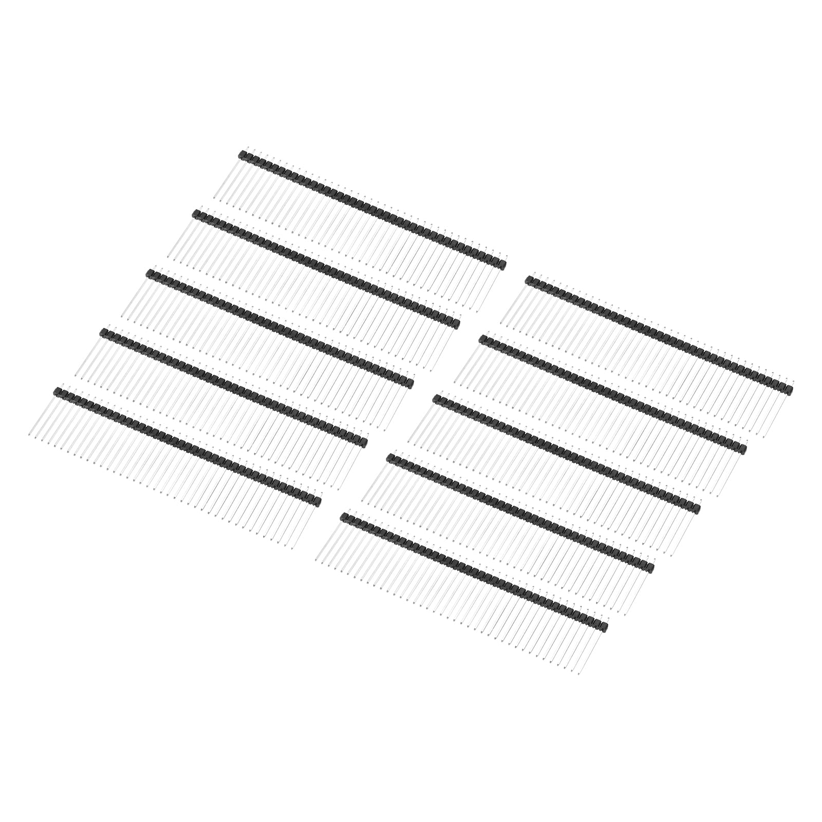 PATIKIL DIP Pin Header Single Row 40P 20mm Length Copper Plated for PCB Pack of 10