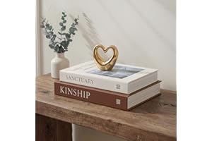 Fveuc 2-Piece Decorative Book Box Set with Hidden Storage, Large (10.6") Faux Book Box for Coffee Table, Console, and Bookshe