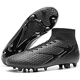 DREAM PAIRS Men's High Tops Lace Up Soccer Cleats, Lightweight Professional Athletic Football Cleats Mens Athletic Shoes for Training Soccer