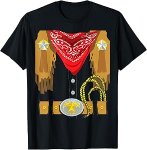 Western Rodeo Sheriff Cowboy Costume T-Shirt