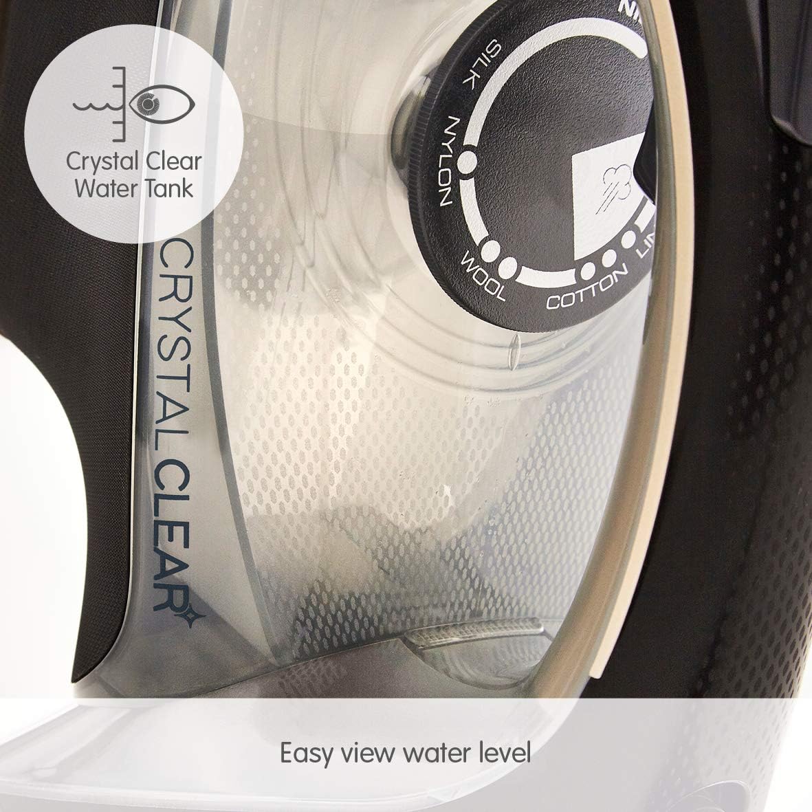 Morphy Richards 300302 Steam Iron Crystal Clear Water Tank, 2400 W, Gold - Image 4