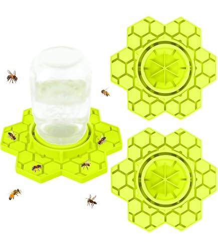 Îlots Flottants Pour Abeilles En Forme De Fleur - Lot De 3 - Mousse EVA 22 Cm - Abreuvoir Sécurisé Pour Pollinisateurs - 11