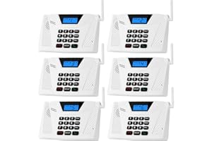 SANZUCO 2024 Intercoms Wireless for Home Upgrade, 5300ft Intercom with Automatic Answer, Hands Free 9 Channel Full Duplex Home Intercom System Easy Install for Hospital Business House(6 Packs White) ﻿