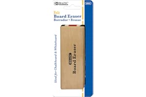 BAZIC PRODUCTS BAZIC Felt Chalkboard Eraser, Wood Blackboard Eraser Cleaner Dustless, Teacher Kids Office Classroom, 1-Pack