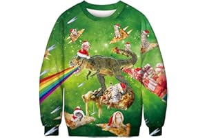 Honeystore Unisex Ugly Sweatshirt Funny Design Pullover Sweater Shirt