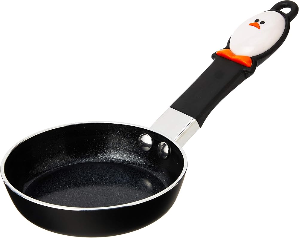 Joie Mini Nonstick Fry Pan 4.5 Inch with Heat-Resistant Handle Black