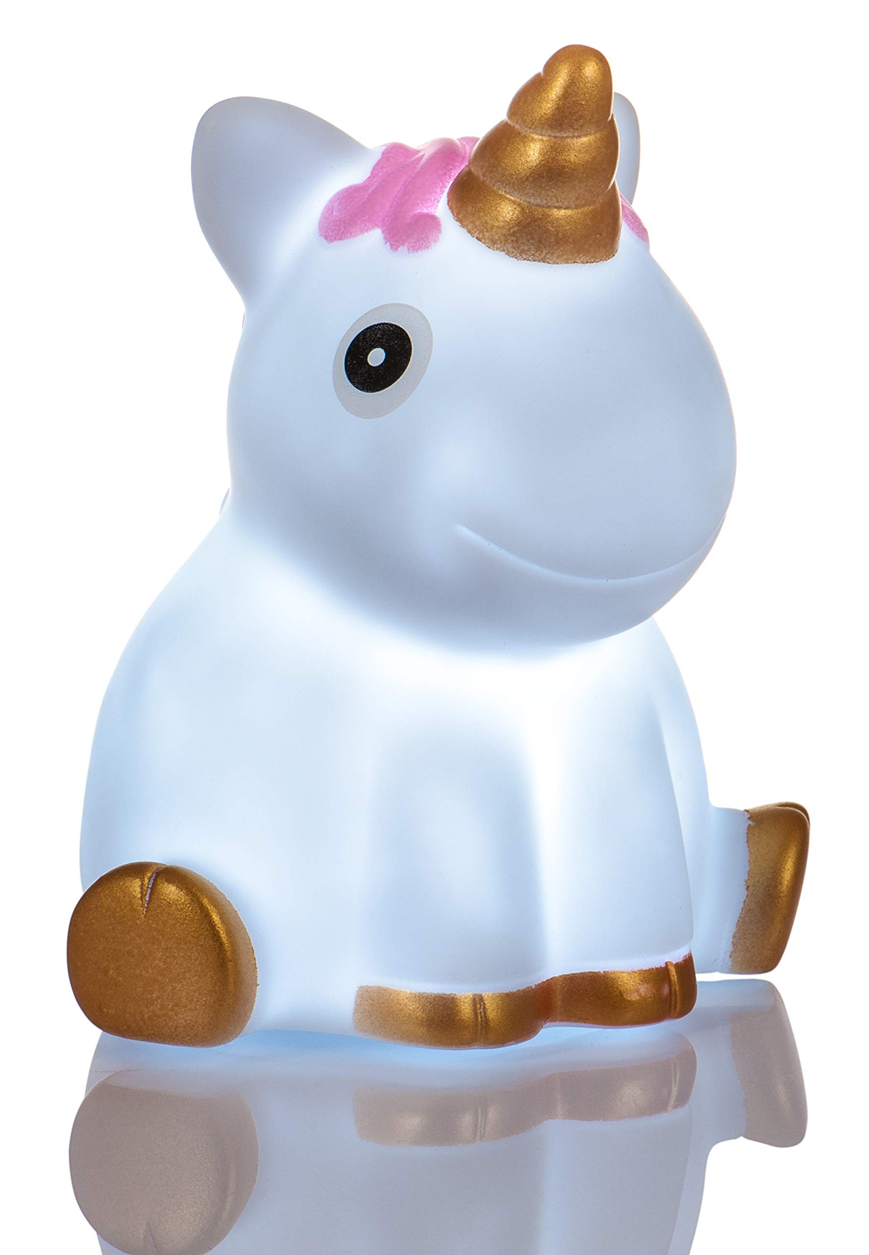 FiNeWaY Unicorn White LED Night Light - Night Light for Kids Bedroom, Night Lights for Babies, Bedside Table Desk Lamp – Gentle Glow - Nursery Lamp for Children Toddler