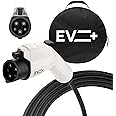 EV + Level 2 EV Charger Replacement Cord for Electric Vehicles, 32 Amp 240 Volt SAE J1772 Charger, Compatible with All EV Charging Stations, 20 ft EV Charging Cable