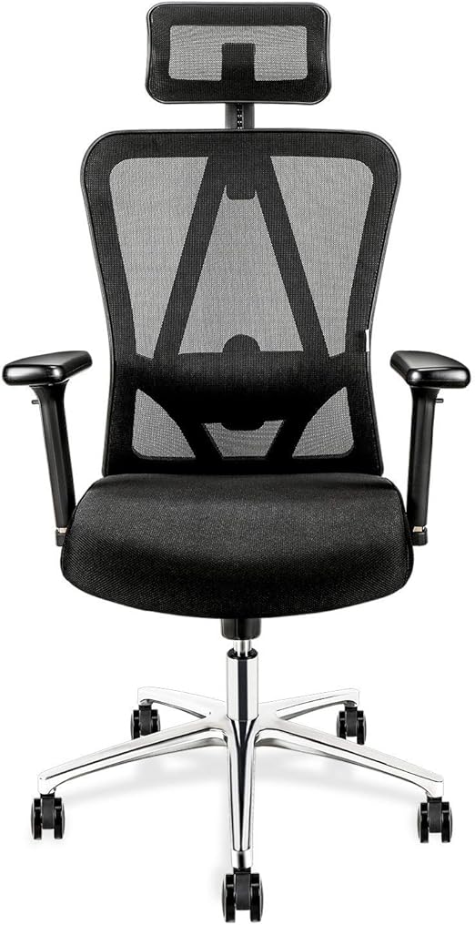 MFAVOUR Ergonomic Office Chair with Adjustable Headrest/Armrest and