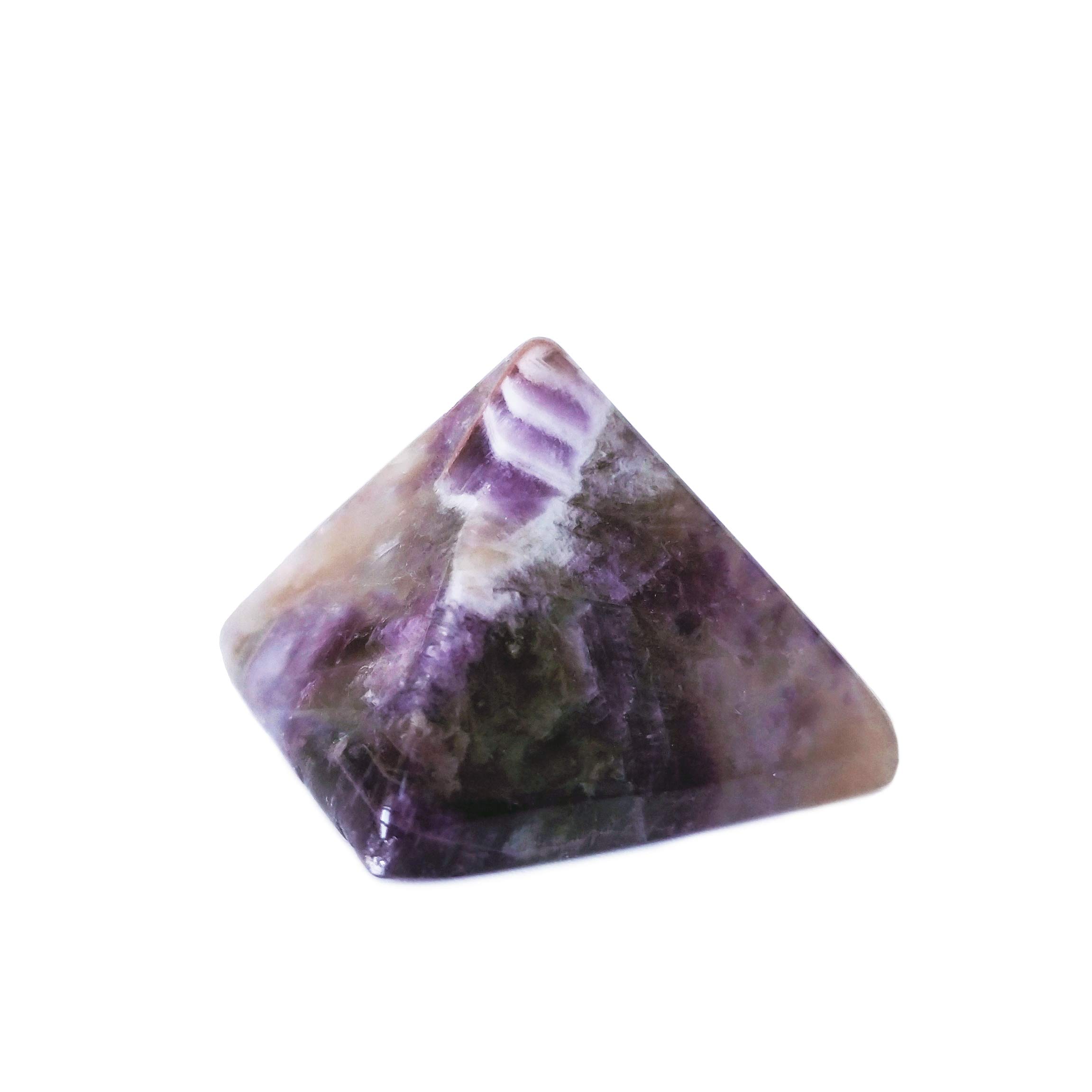 MINA HEAL Natural Amethyst Pyramid Chakra Healing Crystal Stone, 1.5 inch, Healing Crystal Gifts, Crystals for Beginners, Witchcraft Supplies