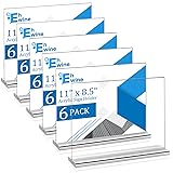 EHWINE 6 Pack Acrylic Sign Holder 8.5 x 11