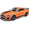 Maisto - 1/18 Scale Model Compatible with Mustang Shelby GT500 2020 (Orange)